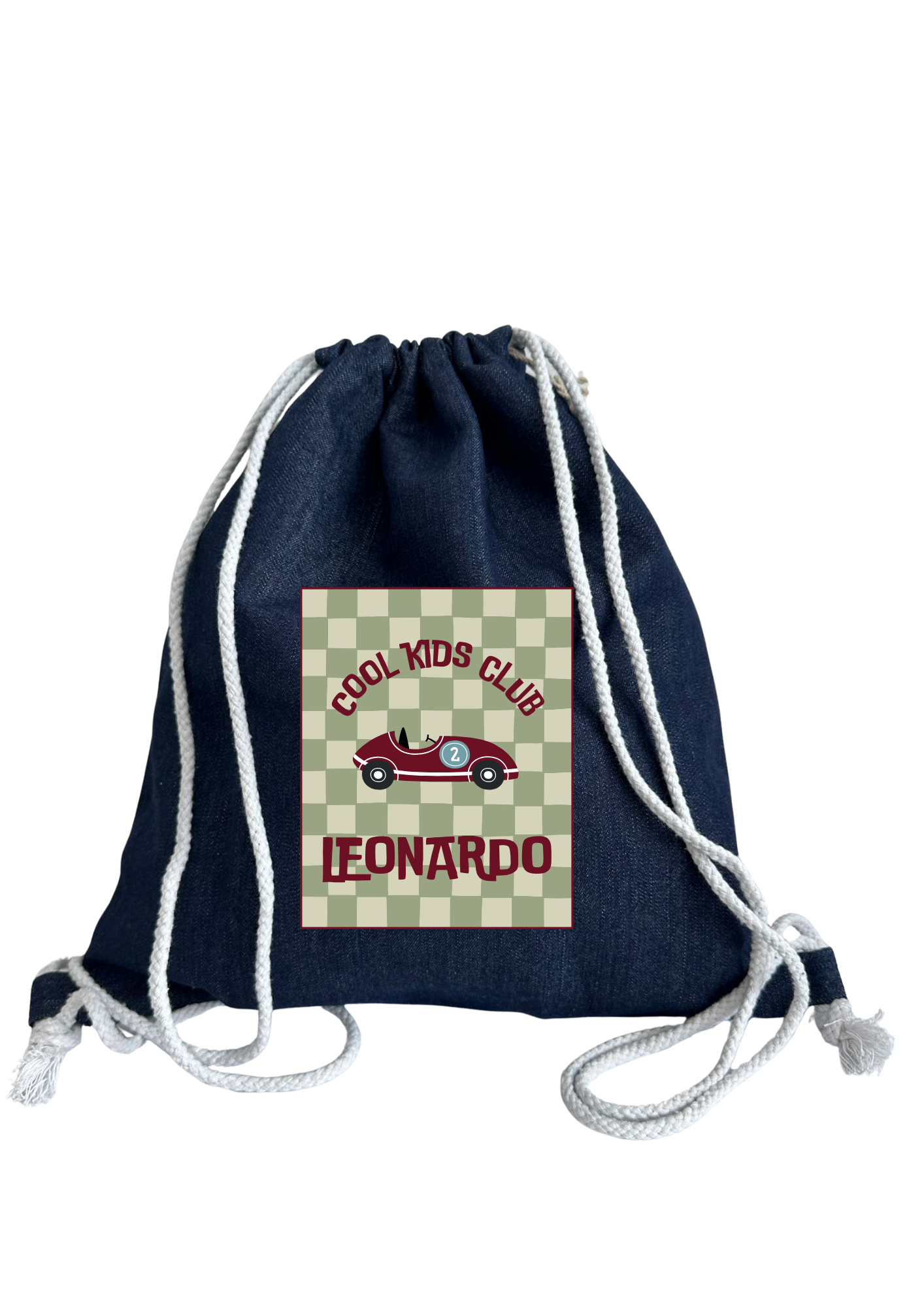 Sacca Asilo Mini race verde Denim