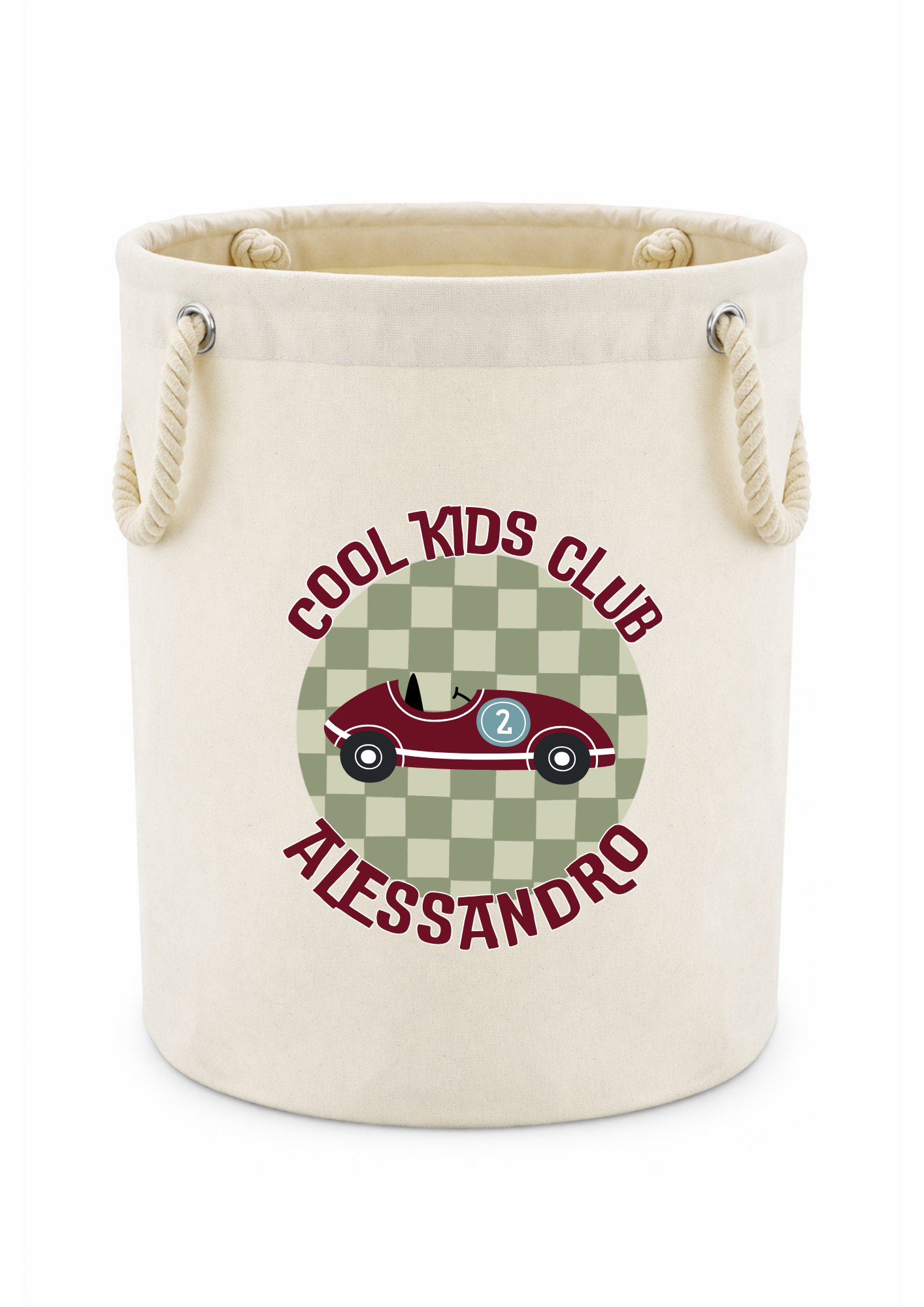 Cesto giochi Mini Race verde