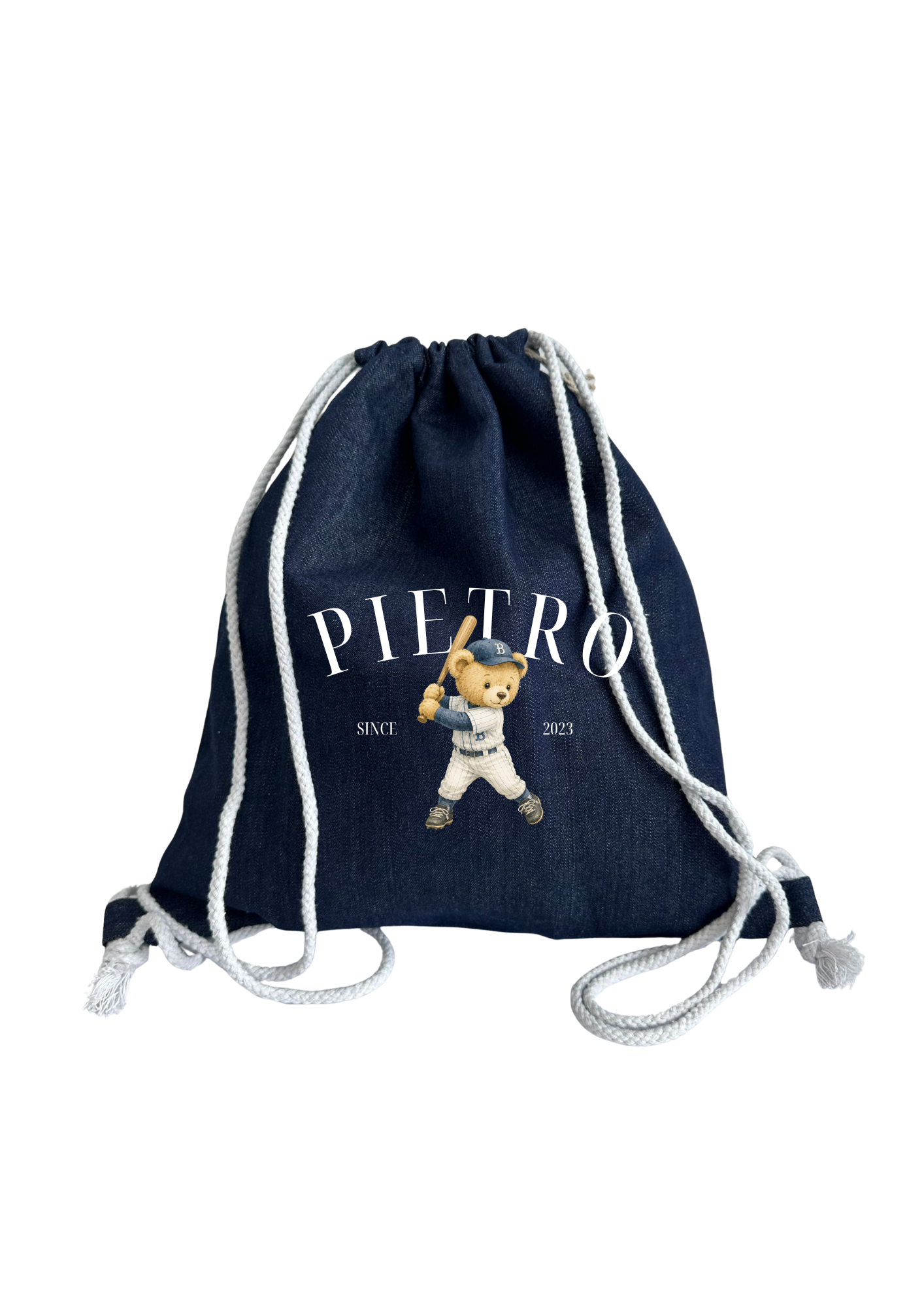 Sacca asilo Teddy Baseball Denim