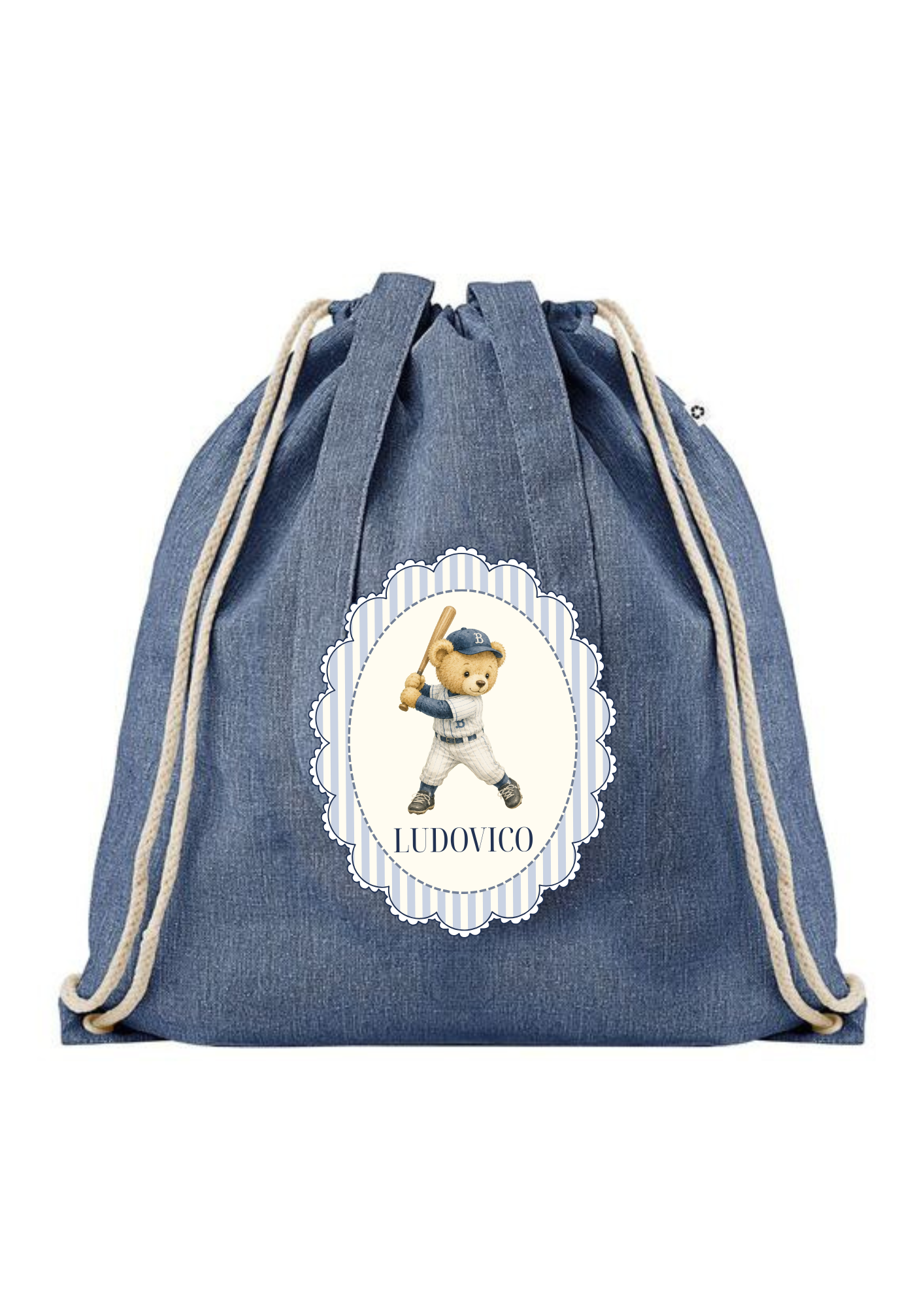 Sacca asilo Teddy Baseball cornice