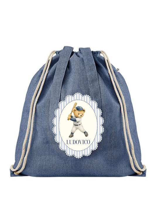 Sacca asilo Teddy Baseball cornice