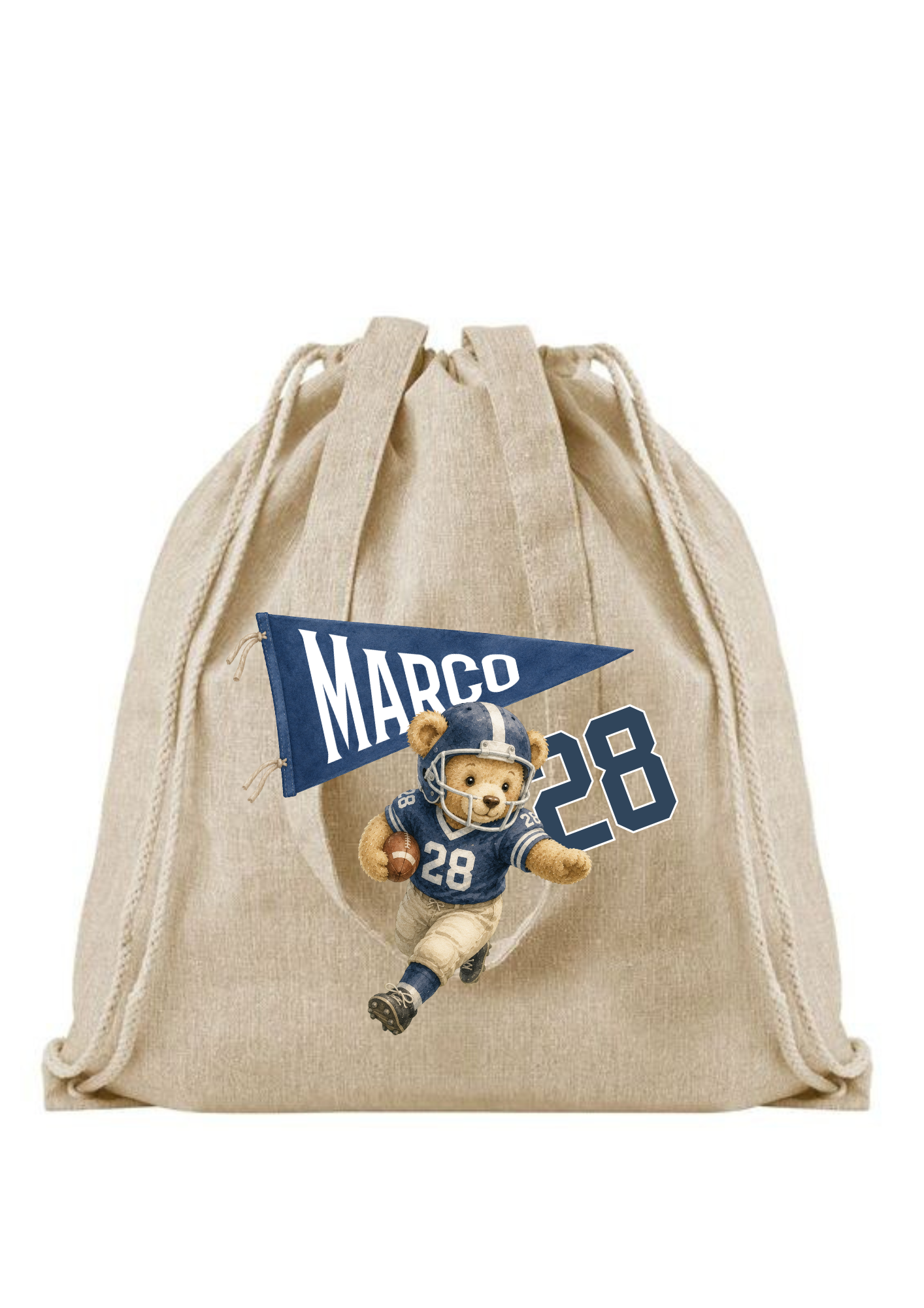 Sacca asilo Teddy Football Flag