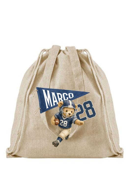 Sacca asilo Teddy Football Flag
