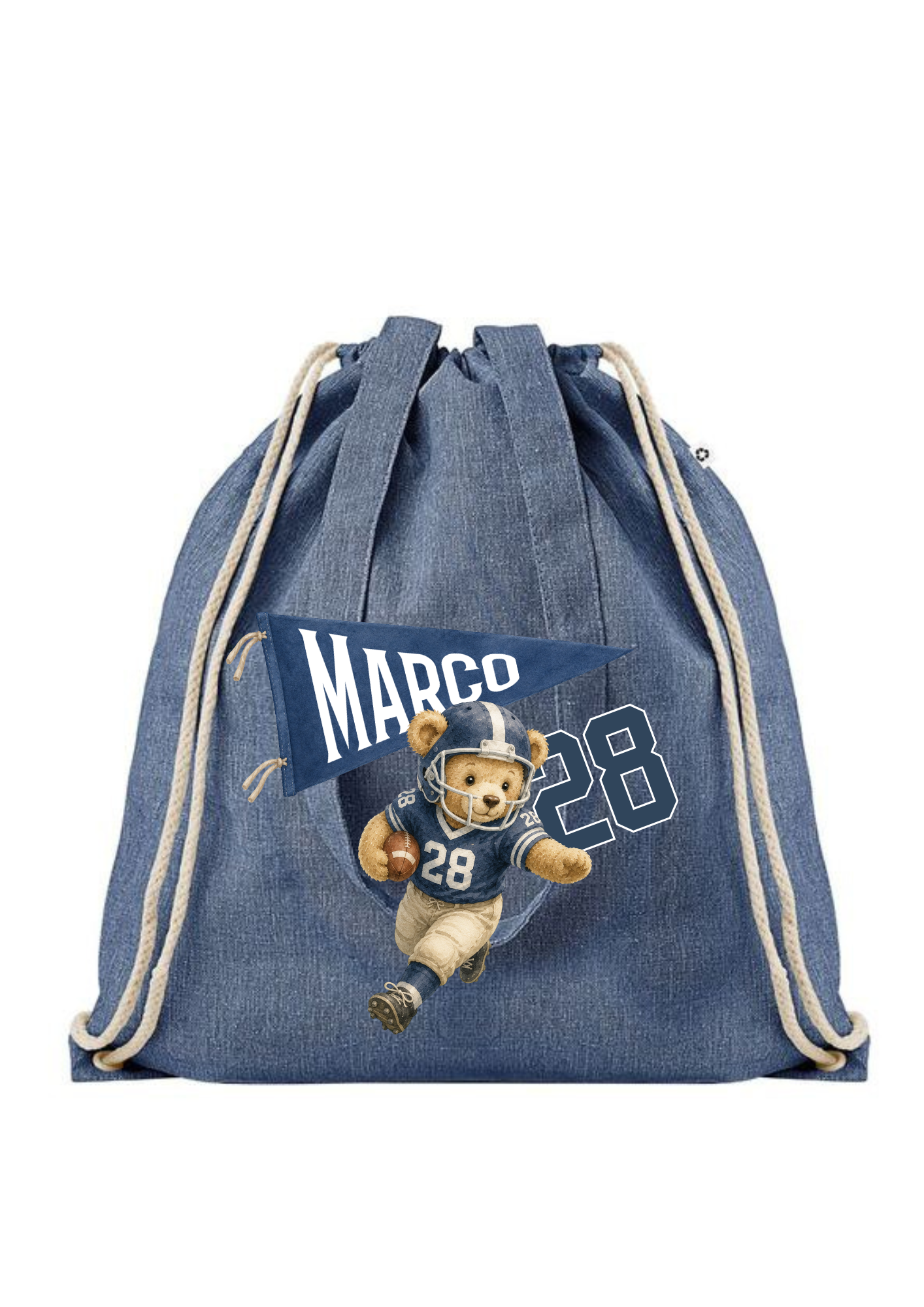 Sacca asilo Teddy Football Flag