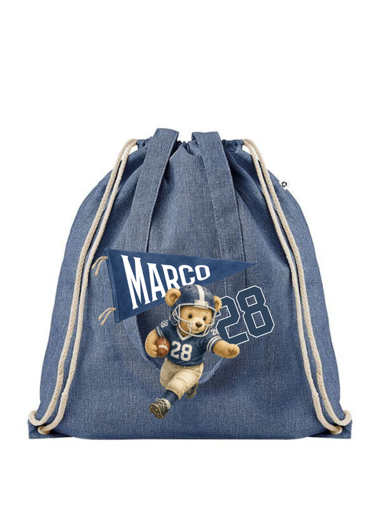 Sacca asilo Teddy Football Flag