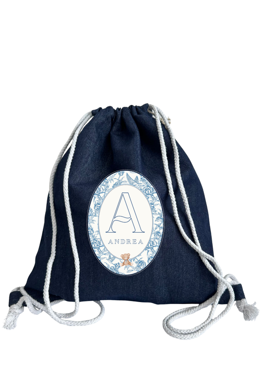 Sacca Asilo Toile de jouy Denim