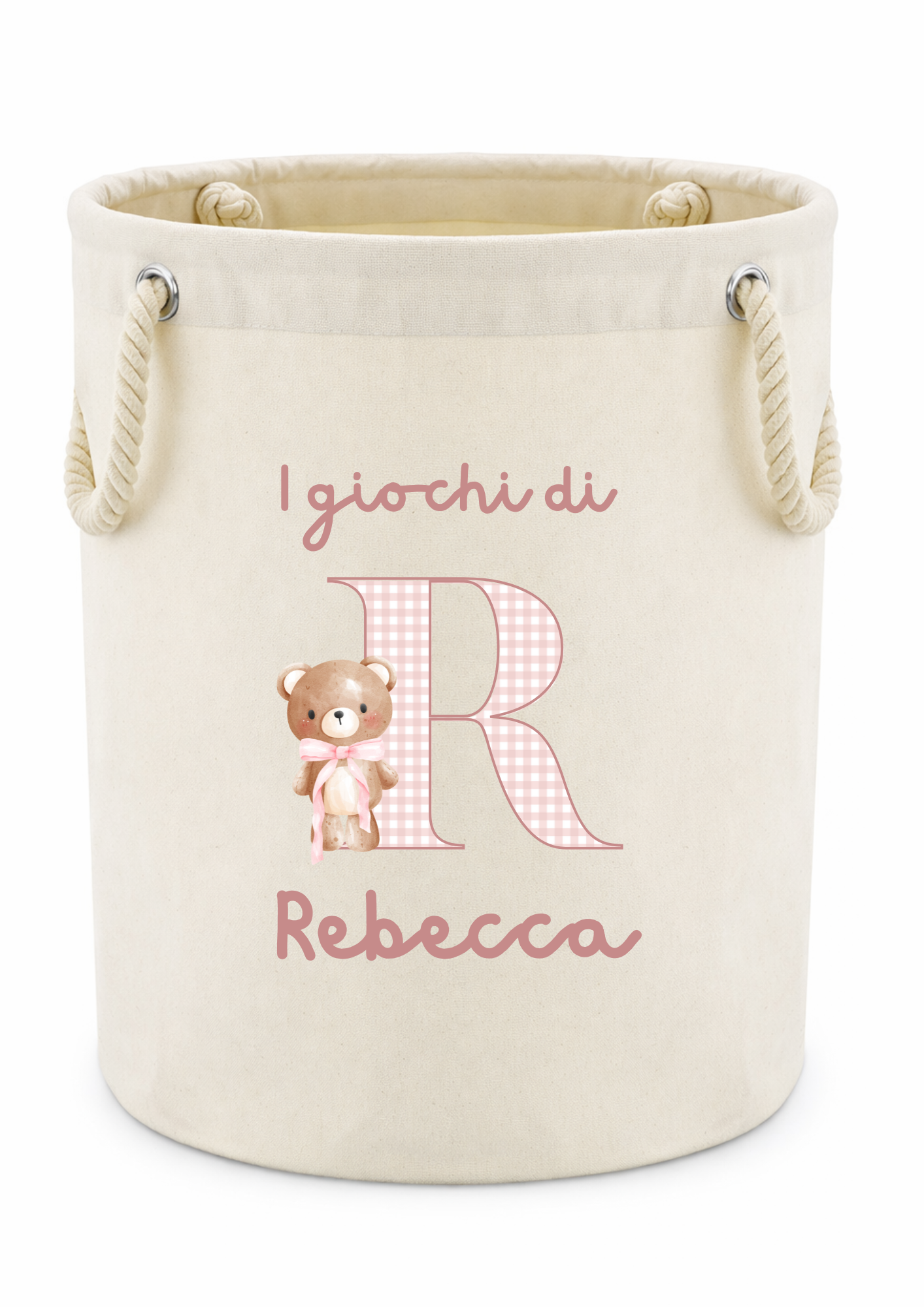 Cesto giochi Iniziale rosa