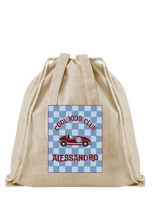 Sacca asilo Mini Race Blu
