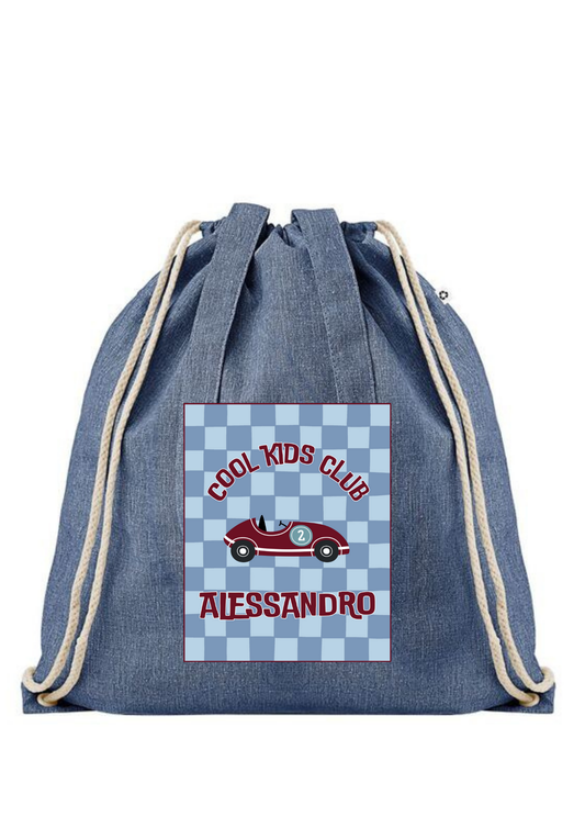 Sacca asilo Mini Race Blu
