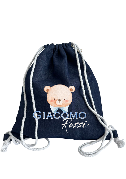 Sacca Asilo Calligrapy Denim