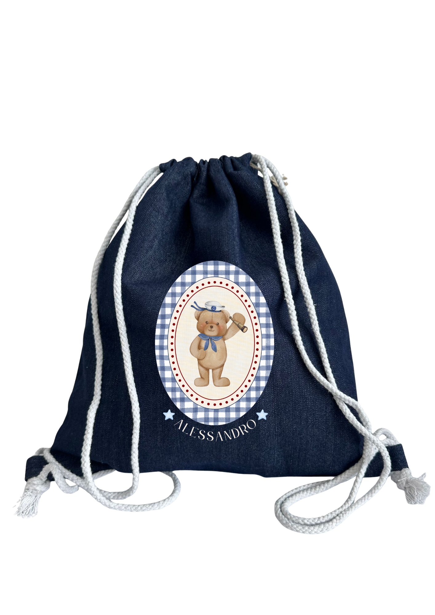 Sacca Asilo Navy vichy Denim