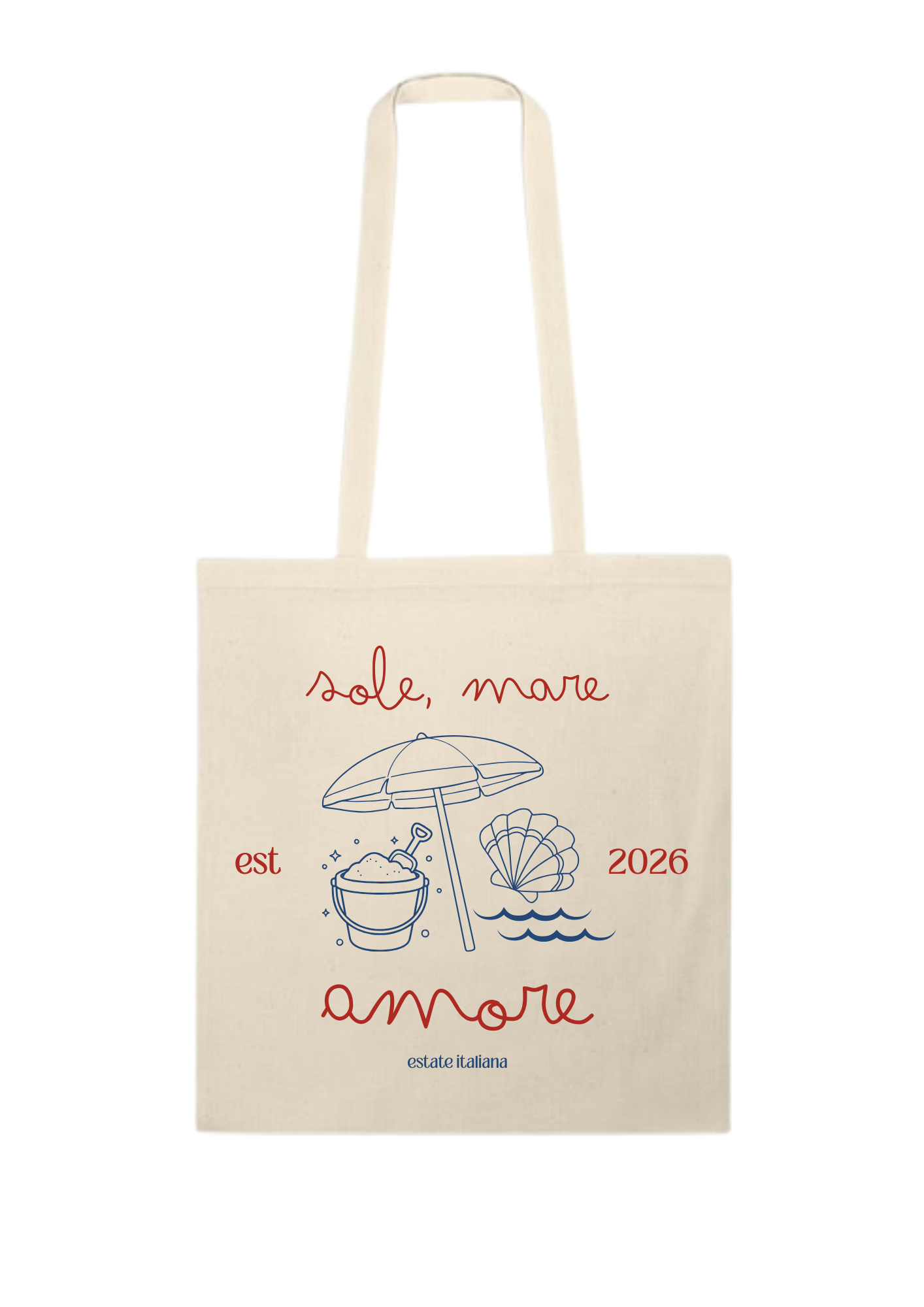 Tote bag sole,mare,amore