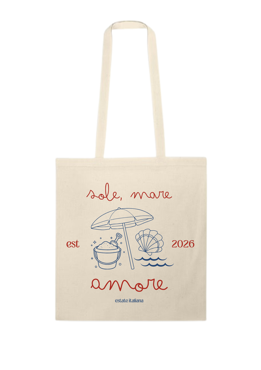 Tote bag sole,mare,amore